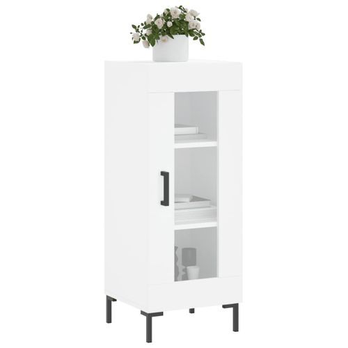 Buffet blanc 34,5x34x90 cm bois d'ingénierie - Photo n°3; ?>