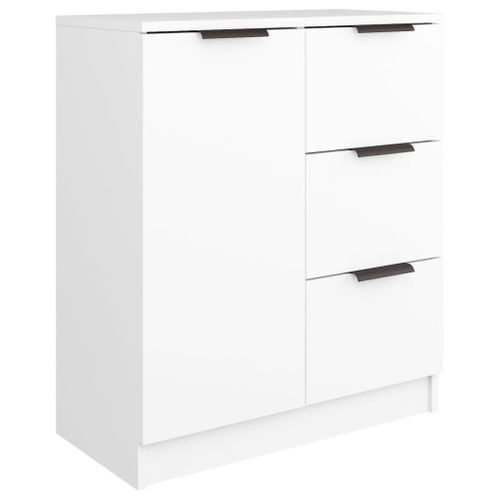 Buffet Blanc 60x30x70 cm Bois d'ingénierie - Photo n°3; ?>