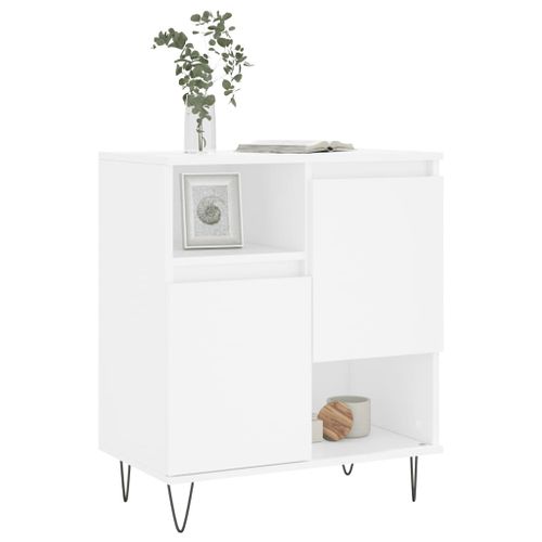 Buffet Blanc 60x35x70 cm Bois d'ingénierie - Photo n°3; ?>