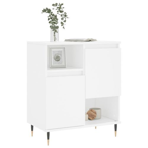 Buffet Blanc 60x35x70 cm Bois d'ingénierie - Photo n°3; ?>