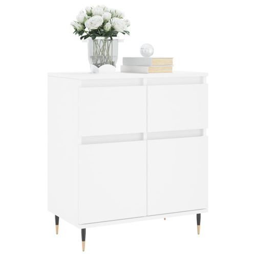 Buffet Blanc 60x35x70 cm Bois d'ingénierie - Photo n°3; ?>