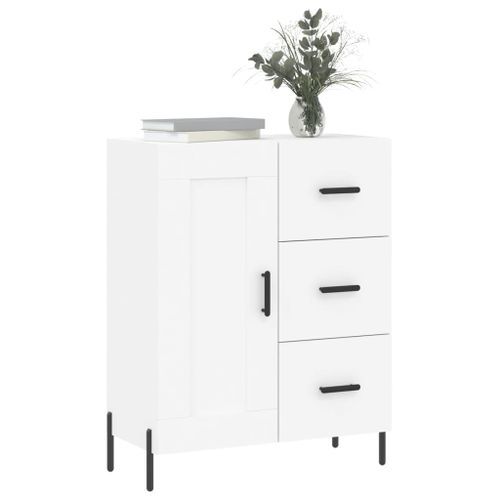 Buffet blanc 69,5x34x90 cm bois d'ingénierie - Photo n°3; ?>