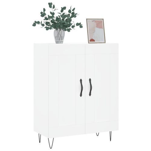 Buffet blanc 69,5x34x90 cm bois d'ingénierie - Photo n°3; ?>