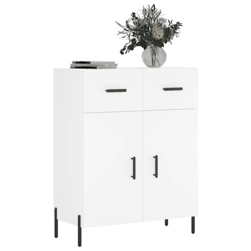 Buffet blanc 69,5x34x90 cm bois d'ingénierie - Photo n°3; ?>