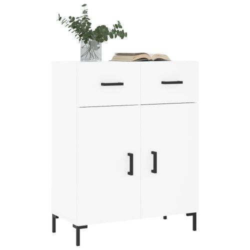 Buffet blanc 69,5x34x90 cm bois d'ingénierie - Photo n°3; ?>