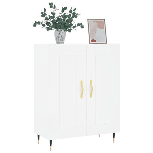 Buffet blanc 69,5x34x90 cm bois d'ingénierie - Photo n°3; ?>