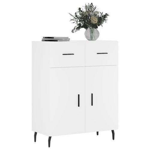 Buffet blanc 69,5x34x90 cm bois d'ingénierie - Photo n°3; ?>