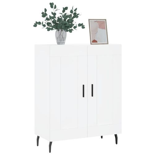 Buffet blanc 69,5x34x90 cm bois d'ingénierie - Photo n°3; ?>