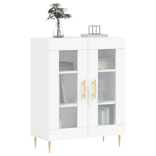 Buffet blanc 69,5x34x90 cm bois d'ingénierie - Photo n°3; ?>