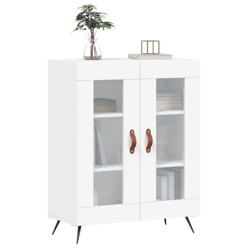 Buffet blanc 69,5x34x90 cm bois d'ingénierie - Photo n°3; ?>