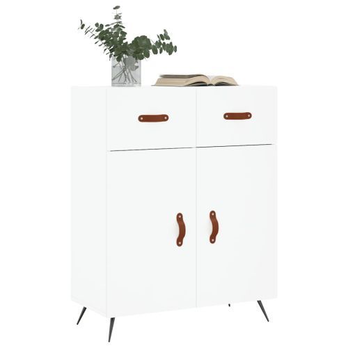 Buffet blanc 69,5x34x90 cm bois d'ingénierie - Photo n°3; ?>