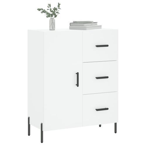 Buffet blanc 69,5x34x90 cm bois d'ingénierie - Photo n°3; ?>