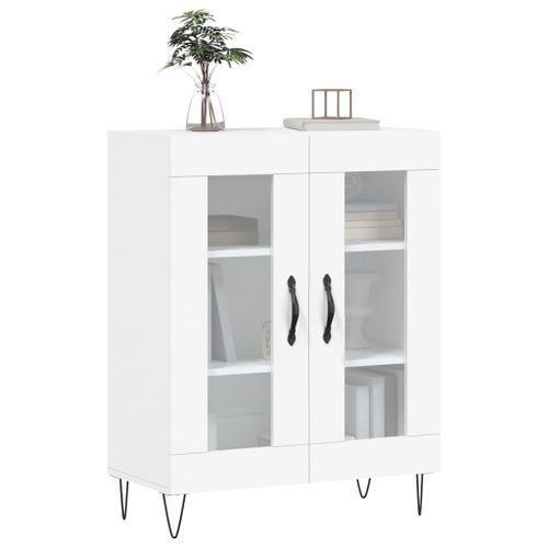 Buffet blanc 69,5x34x90 cm bois d'ingénierie - Photo n°3; ?>