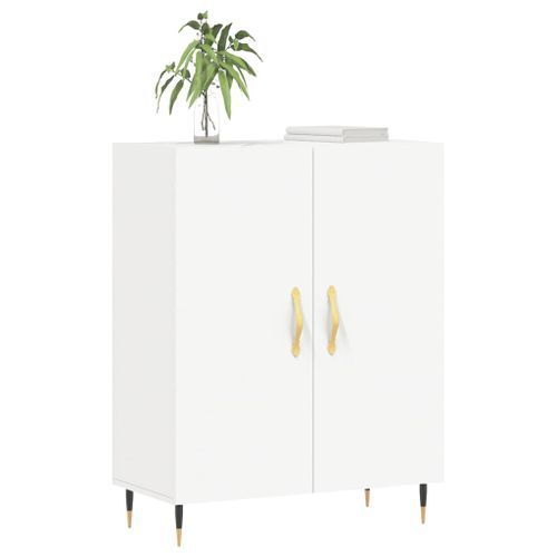 Buffet blanc 69,5x34x90 cm bois d'ingénierie - Photo n°3; ?>