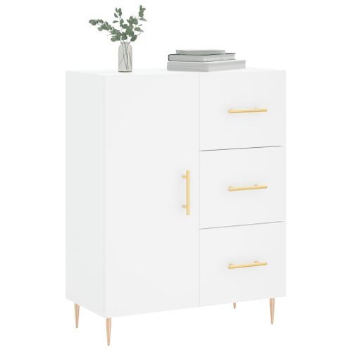 Buffet blanc 69,5x34x90 cm bois d'ingénierie - Photo n°3; ?>