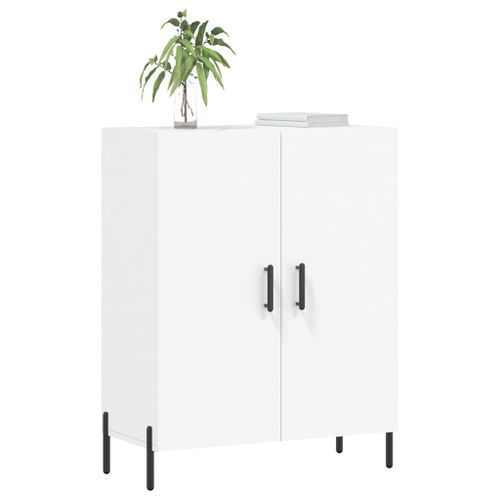 Buffet blanc 69,5x34x90 cm bois d'ingénierie - Photo n°3; ?>