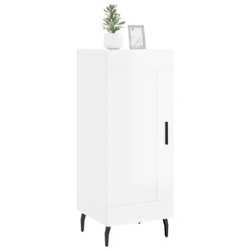 Buffet Blanc brillant 34,5x34x90 cm Bois d'ingénierie - Photo n°3; ?>