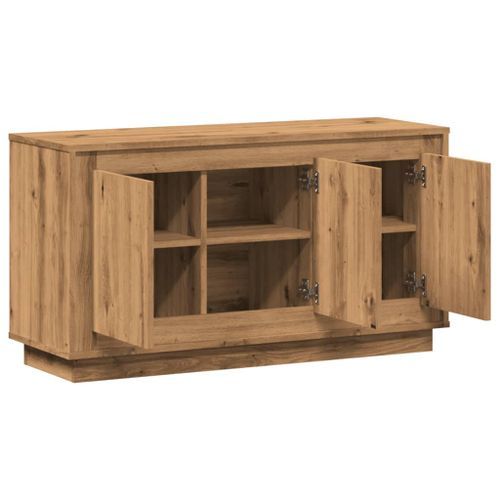 Buffet chêne artisanal 102x35x55 cm bois d'ingénierie - Photo n°2; ?>