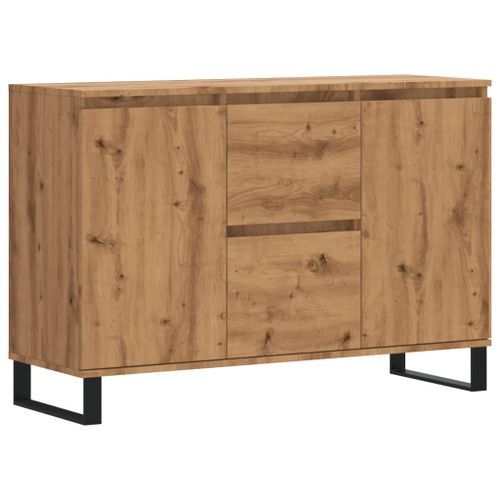 Buffet chêne artisanal 104x35x70 cm bois d'ingénierie - Photo n°2; ?>