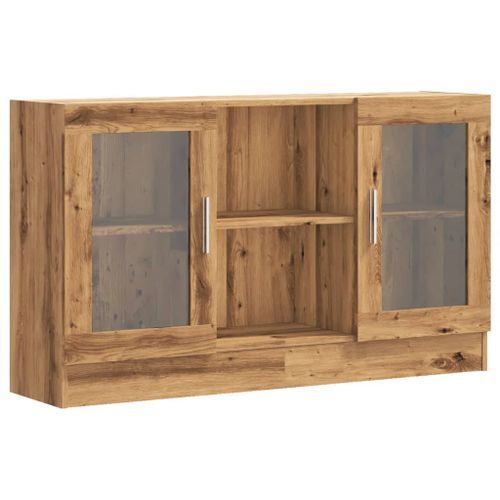 Buffet chêne artisanal 120x30,5x70 cm bois d'ingénierie - Photo n°2; ?>