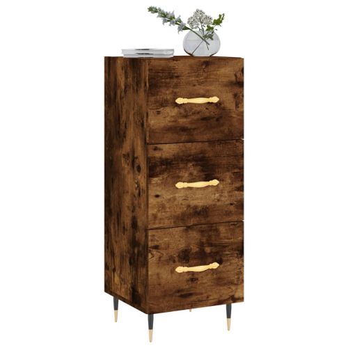 Buffet Chêne fumé 34,5x34x90 cm Bois d'ingénierie - Photo n°3; ?>