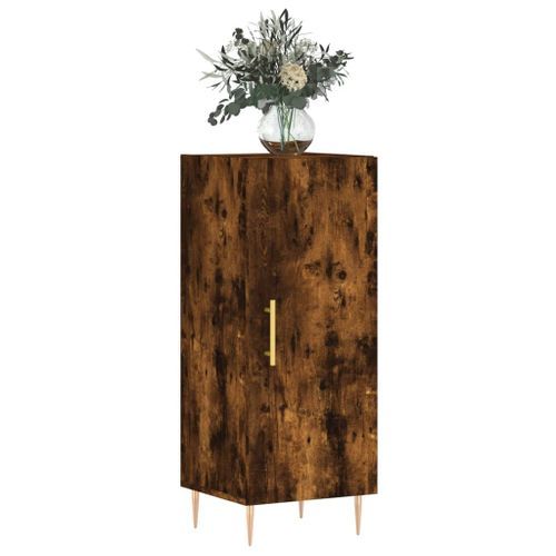 Buffet Chêne fumé 34,5x34x90 cm Bois d'ingénierie - Photo n°3; ?>