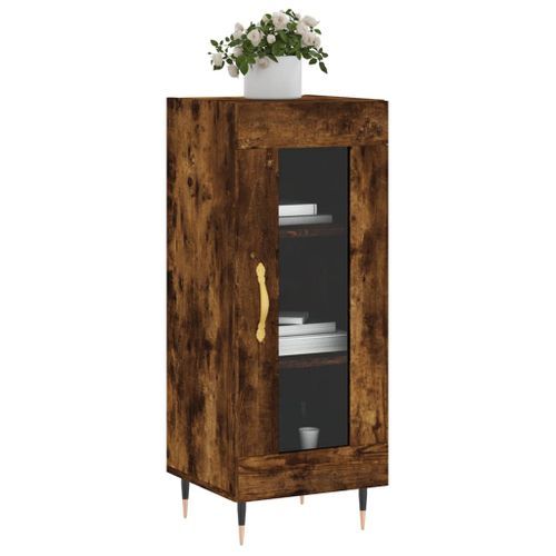 Buffet Chêne fumé 34,5x34x90 cm Bois d'ingénierie - Photo n°3; ?>