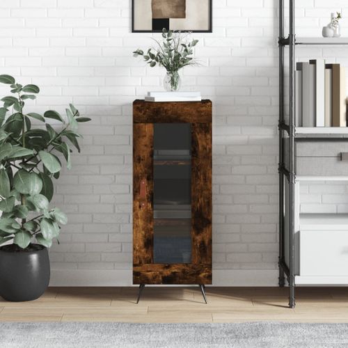 Buffet Chêne fumé 34,5x34x90 cm Bois d'ingénierie - Photo n°2; ?>