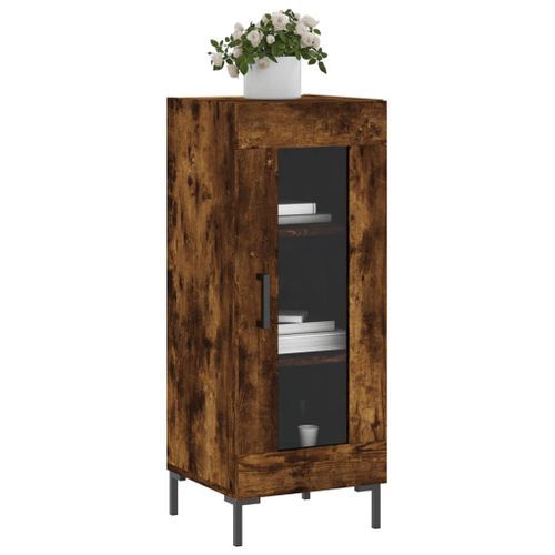 Buffet Chêne fumé 34,5x34x90 cm Bois d'ingénierie - Photo n°3; ?>