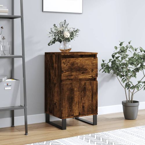 Buffet chêne fumé 40x35x70 cm bois d'ingénierie - Photo n°2; ?>