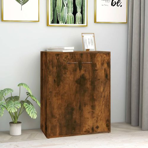 Buffet Chêne fumé 60x30x75 cm Bois d'ingénierie - Photo n°2; ?>