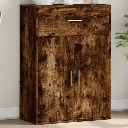 Buffet chêne fumé 60x30x84 cm bois d'ingénierie - Photo n°2; ?>