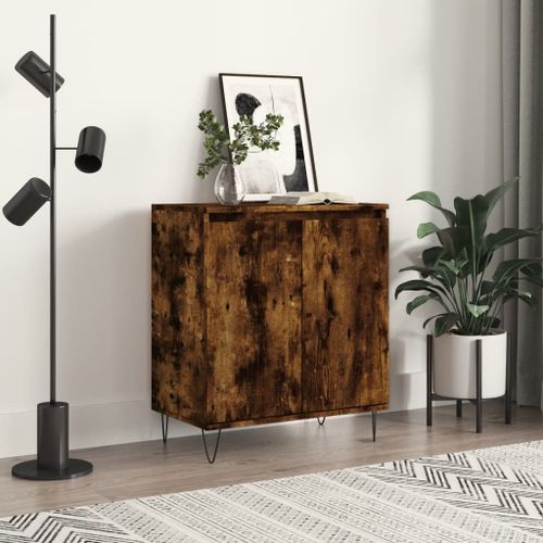 Buffet Chêne fumé 60x35x70 cm Bois d'ingénierie - Photo n°2; ?>