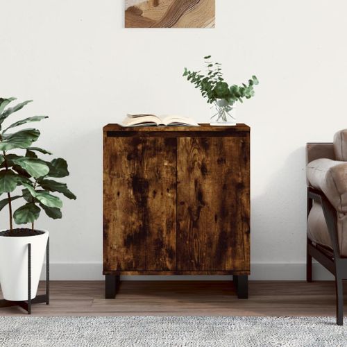 Buffet Chêne fumé 60x35x70 cm Bois d'ingénierie - Photo n°2; ?>