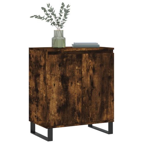 Buffet Chêne fumé 60x35x70 cm Bois d'ingénierie - Photo n°3; ?>