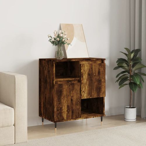 Buffet Chêne fumé 60x35x70 cm Bois d'ingénierie - Photo n°2; ?>