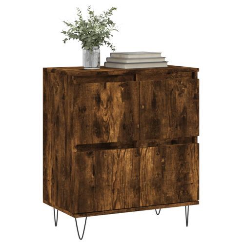 Buffet Chêne fumé 60x35x70 cm Bois d'ingénierie - Photo n°3; ?>