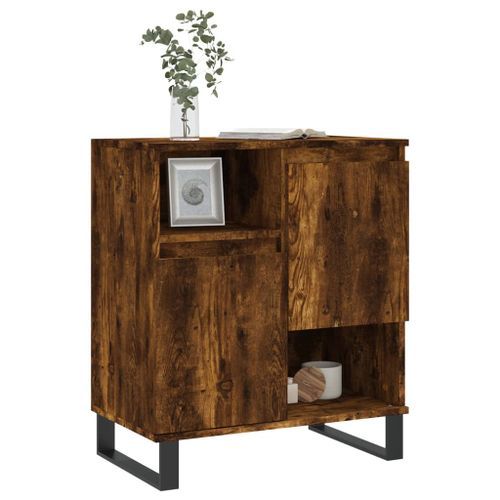 Buffet Chêne fumé 60x35x70 cm Bois d'ingénierie - Photo n°3; ?>