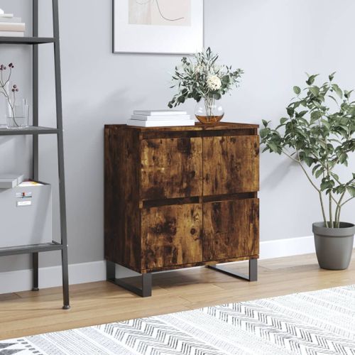 Buffet Chêne fumé 60x35x70 cm Bois d'ingénierie - Photo n°2; ?>