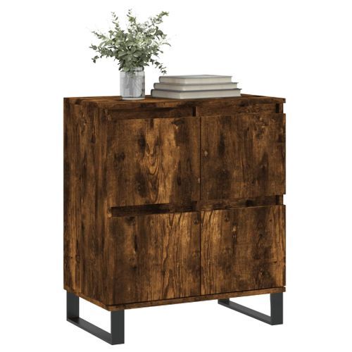 Buffet Chêne fumé 60x35x70 cm Bois d'ingénierie - Photo n°3; ?>