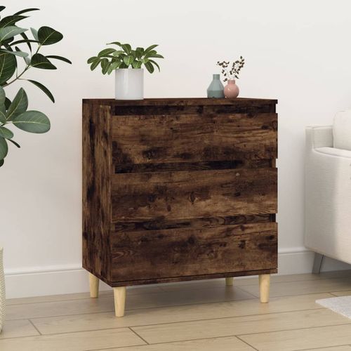 Buffet Chêne fumé 60x35x70 cm Bois d'ingénierie - Photo n°2; ?>