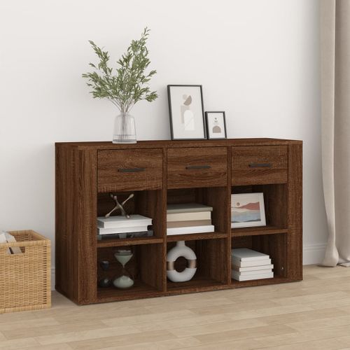 Buffet Chêne marron 100x30x59,5 cm Bois d'ingénierie - Photo n°2; ?>