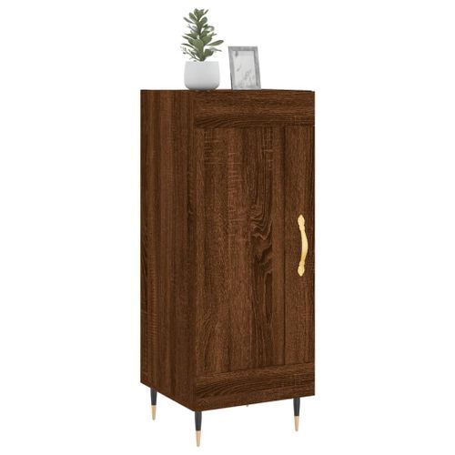 Buffet Chêne marron 34,5x34x90 cm Bois d'ingénierie - Photo n°3; ?>