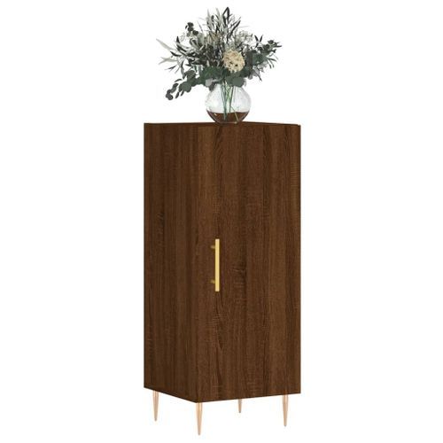 Buffet Chêne marron 34,5x34x90 cm Bois d'ingénierie - Photo n°3; ?>