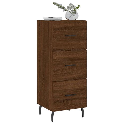 Buffet Chêne marron 34,5x34x90 cm Bois d'ingénierie - Photo n°3; ?>