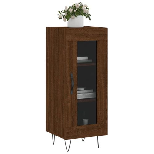 Buffet Chêne marron 34,5x34x90 cm Bois d'ingénierie - Photo n°3; ?>