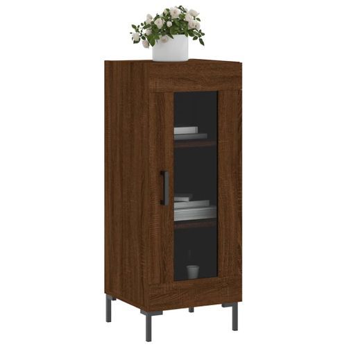 Buffet Chêne marron 34,5x34x90 cm Bois d'ingénierie - Photo n°3; ?>