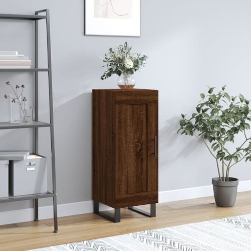 Buffet Chêne marron 34,5x34x90 cm Bois d'ingénierie - Photo n°2; ?>