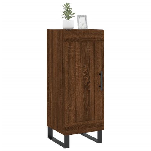 Buffet Chêne marron 34,5x34x90 cm Bois d'ingénierie - Photo n°3; ?>