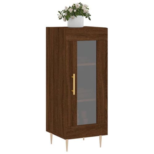 Buffet Chêne marron 34,5x34x90 cm Bois d'ingénierie - Photo n°3; ?>